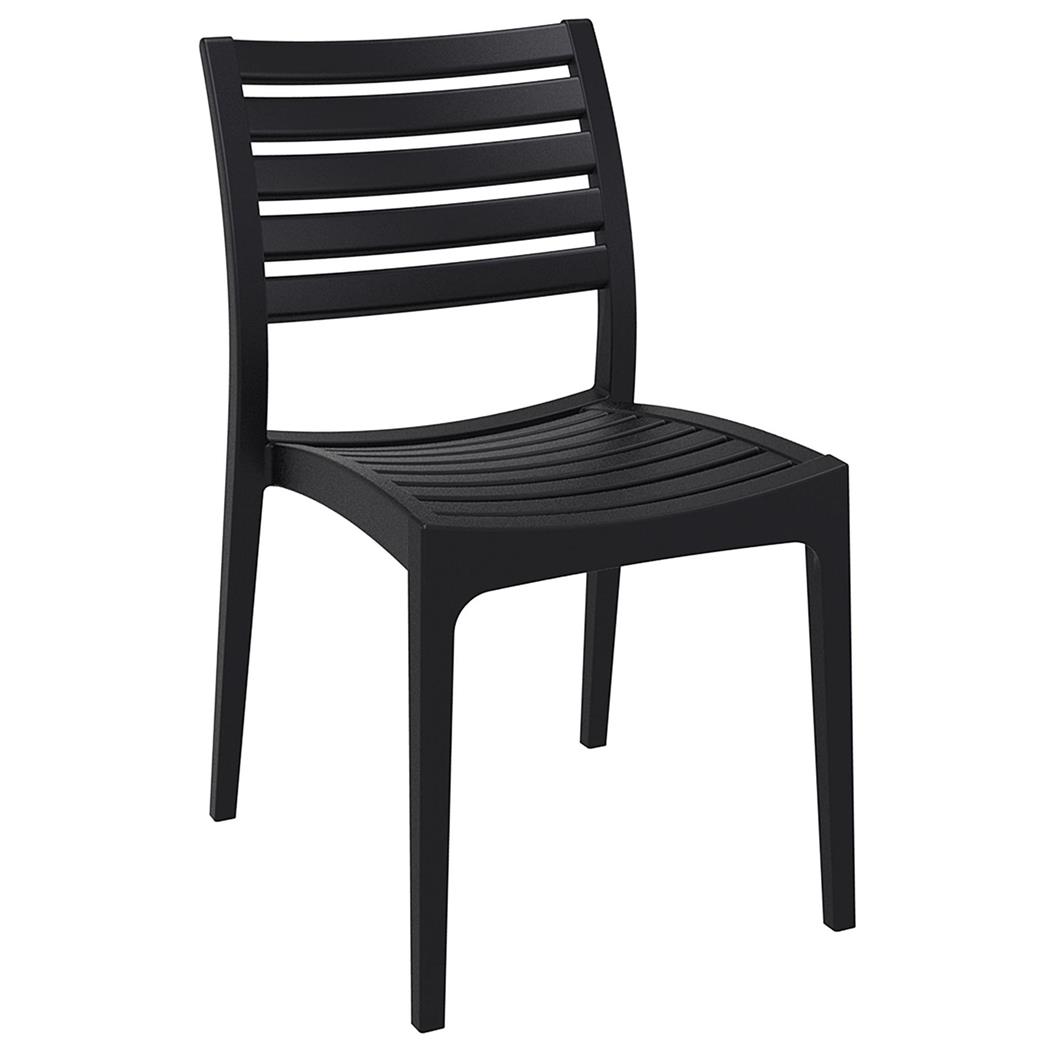 Besucherstuhl HECTOR, Modernes Design, stapelbar, Farbe Schwarz