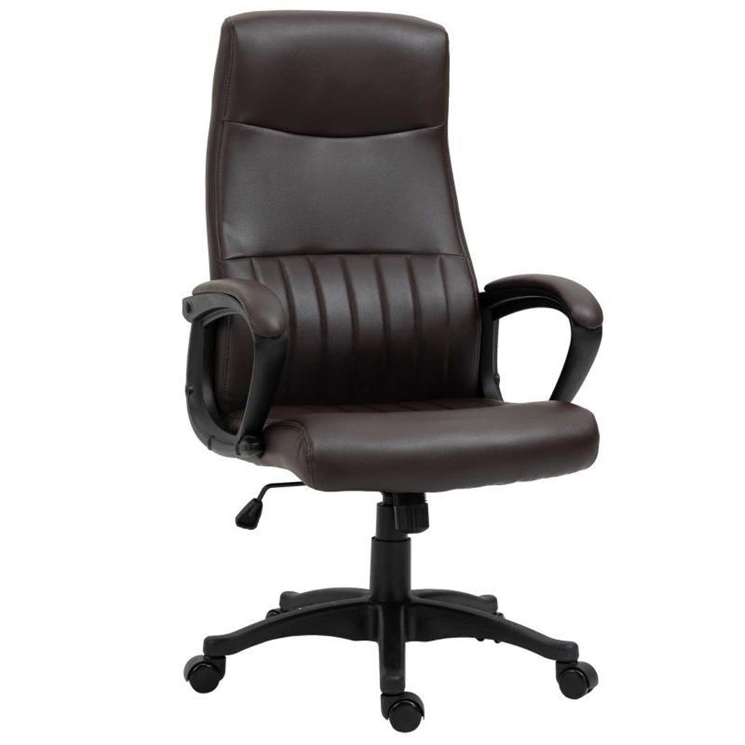 Chefsessel MALDON, elegantes Design, dick gepolstert, Kunstleder, Farbe Braun
