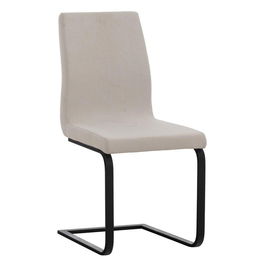 Besucherstuhl ELARA mit Stoffbezug im zeitlosen Design, Farbe Weiß