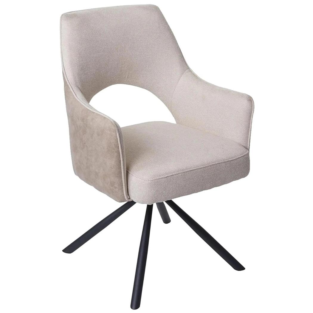 Bürosessel ANNIE, drehbar, komfortable Polsterung, Stoff, Beige