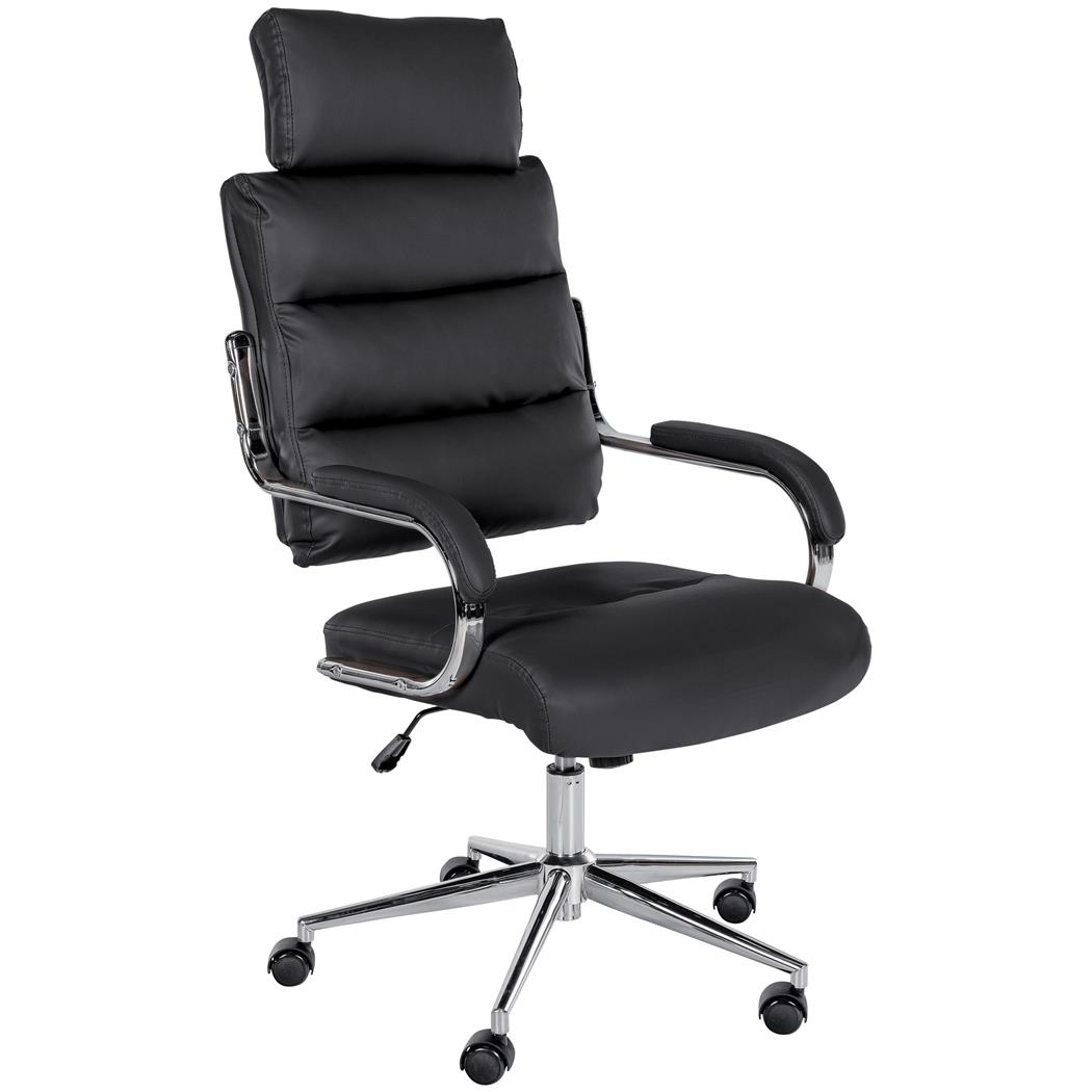 Chefsessel SALEM, elegantes modernes Design, robust und bequem, Kunstleder, Farbe Schwarz
