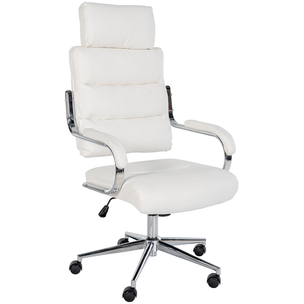 Chefsessel SALEM, elegantes modernes Design, robust und bequem, Kunstleder, Farbe Weiß