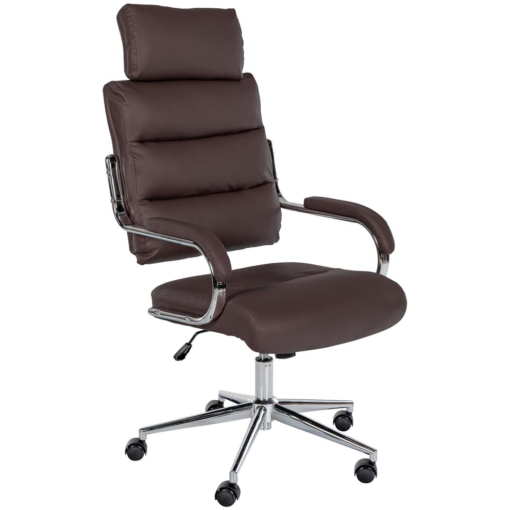 Chefsessel SALEM, elegantes modernes Design, robust und bequem, Kunstleder, Farbe Dunkelbraun