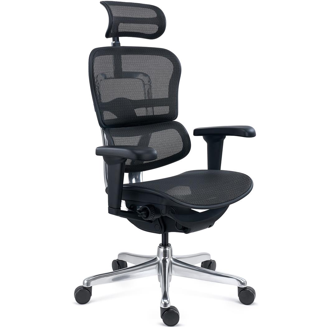 Ergonomischer Stuhl ERGOULTRA, 100% verstellbar, höchste Funktionalität, ausgezeichnete Qualität, Netzstoff, Farbe Schwarz