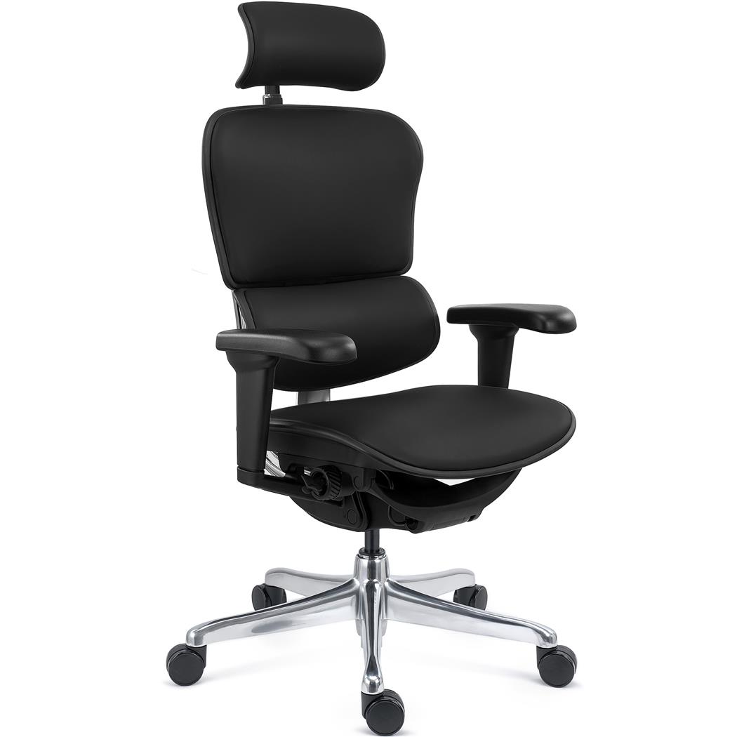 Ergonomischer Stuhl ERGOULTRA, 100% verstellbar, höchste Funktionalität, ausgezeichnete Qualität, Leder, Farbe Schwarz