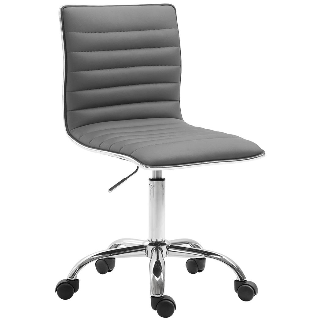 Bürostuhl WANG, modern und bequem, gepolstert, Kunstlederbezug, Farbe Grau