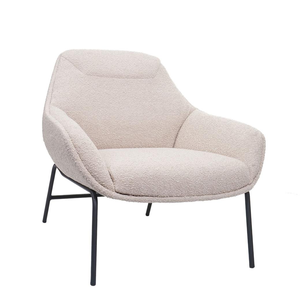Bürosessel COLTEN, bequeme Polsterung, Metallgestell, Stoffbezug, Beige
