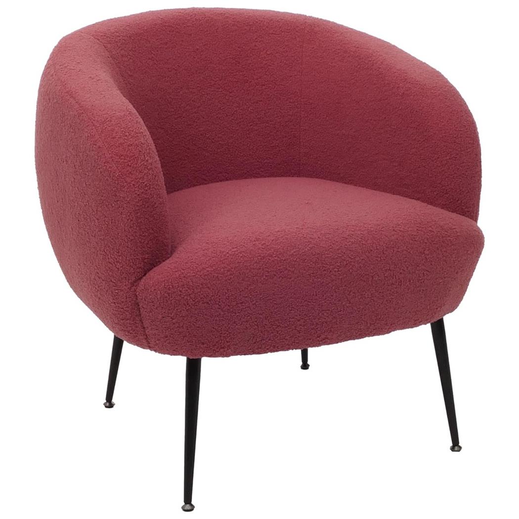Besuchersessel HARMONY, elegantes Design, besonders dicht gepolstert, Stoffbezug, Pink