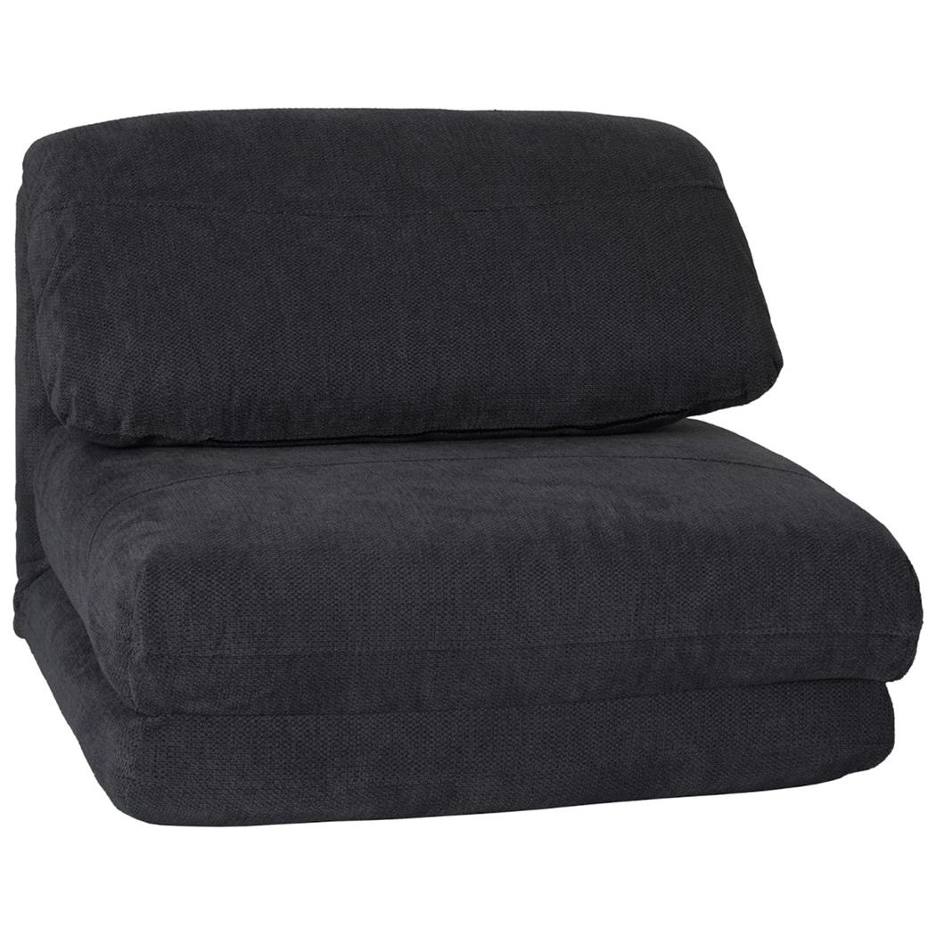 Schlafsessel NANTES, bequem gepolstert, praktisch und komfortabel, Stoffbezug, Farbe Dunkelgrau