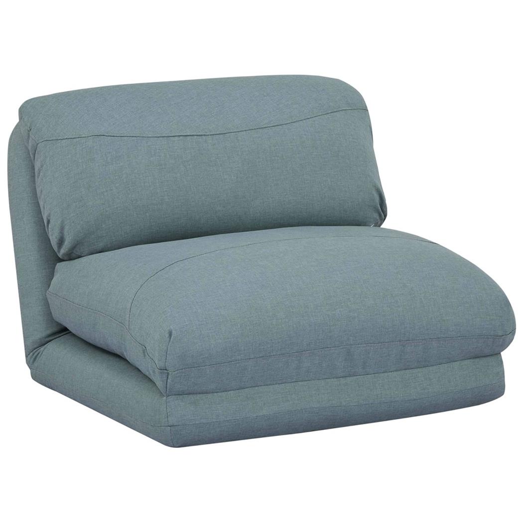 Schlafsessel NANTES, bequem gepolstert, praktisch und komfortabel, Stoffbezug, Farbe Graublau