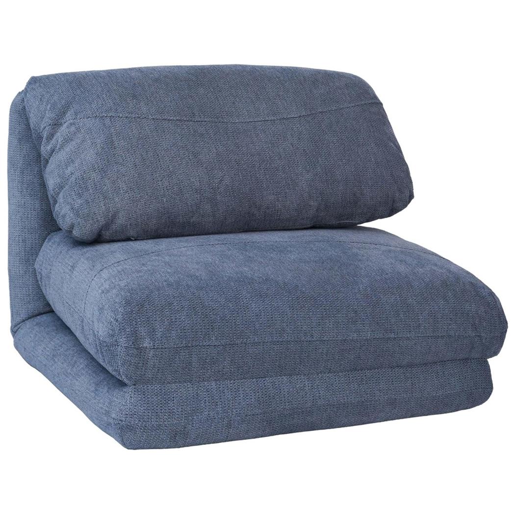 Schlafsessel NANTES, bequem gepolstert, praktisch und komfortabel, Stoffbezug, Farbe Hellblau