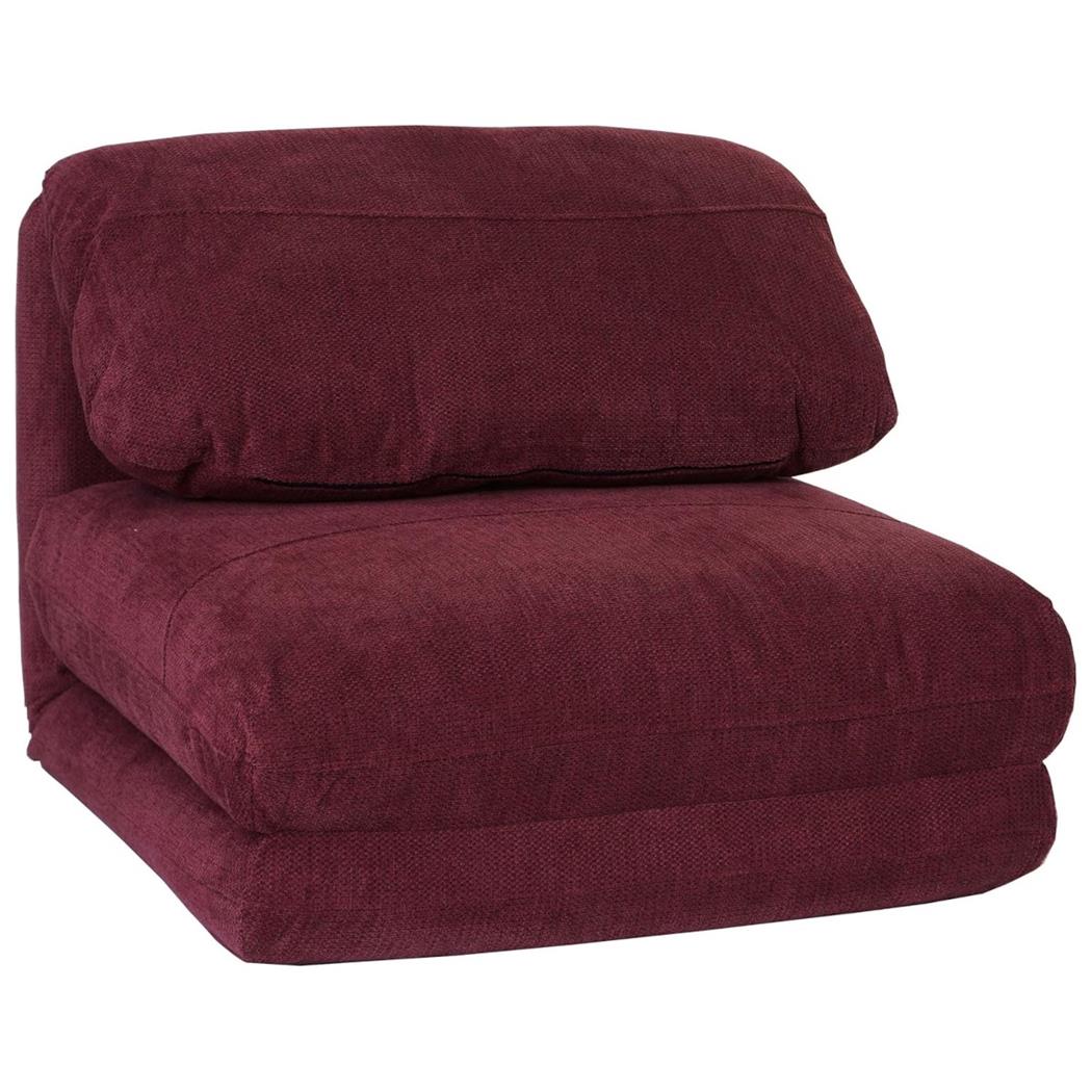Schlafsessel NANTES, bequem gepolstert, praktisch und komfortabel, Stoffbezug, Farbe Burgund