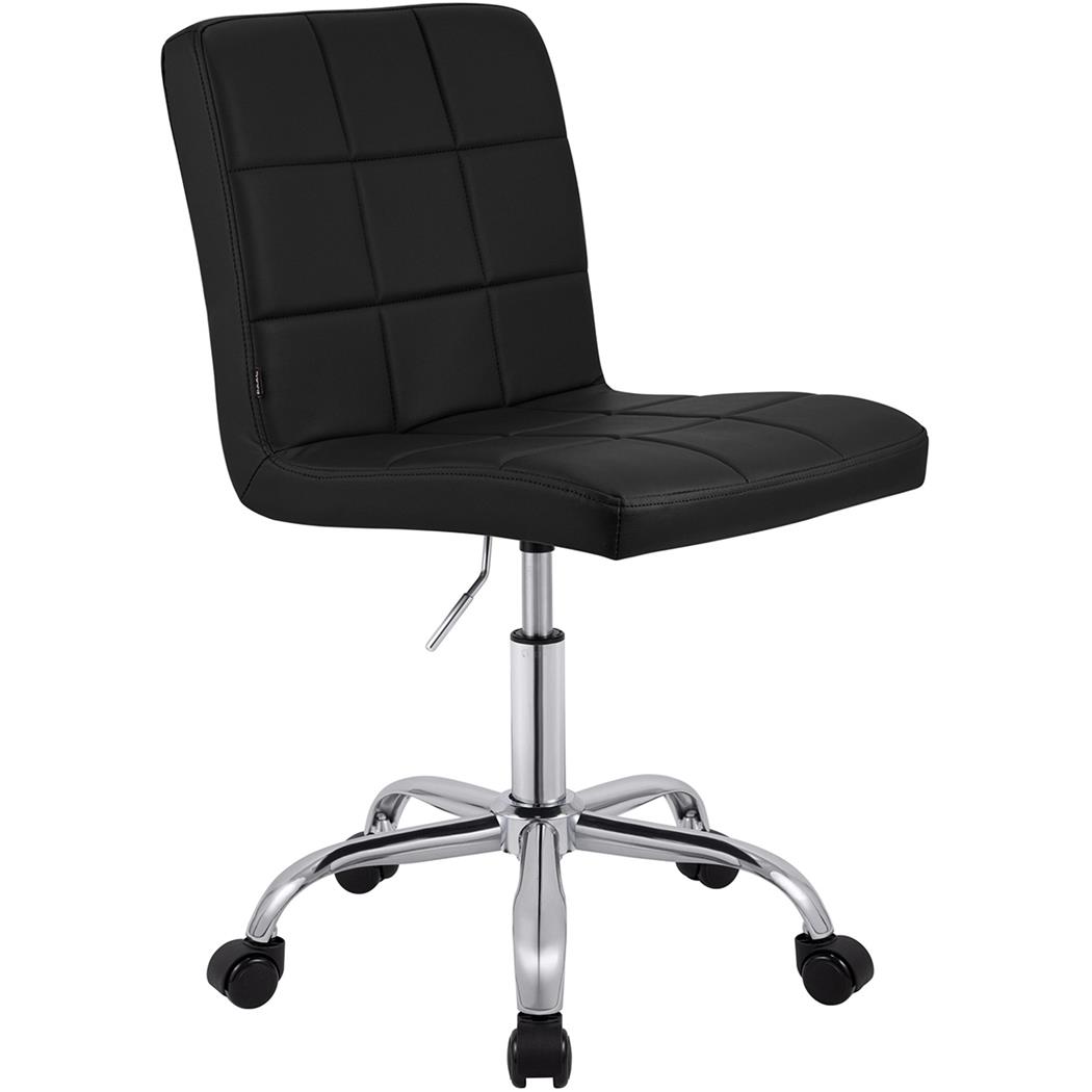 Bürostuhl CLIP KUNSTLEDER, attraktives modernes Design, Metallgestell, Kunstlederbezug, Farbe Schwarz