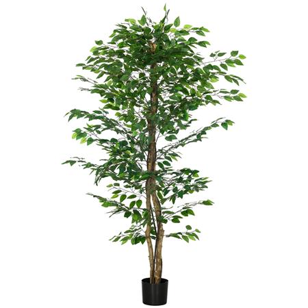 Büropflanze VITAL, Höhe 180cm, künstlicher Ficus in schwarzem Blumentopf