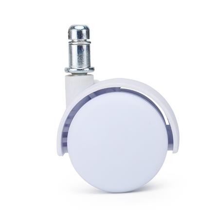 5er Set Teppichbodenrollen MOVE, 11 x 50 mm, modernes Design, Farbe: Weiß