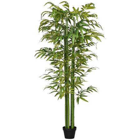 Büropflanze IRIS, künstlicher Bambus, Höhe 180cm, in schwarzem Topf
