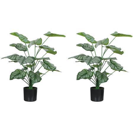 2er-Set der Büropflanze TAIGA, Höhe 65 cm, Kunstpflanze inklusive Übertopf