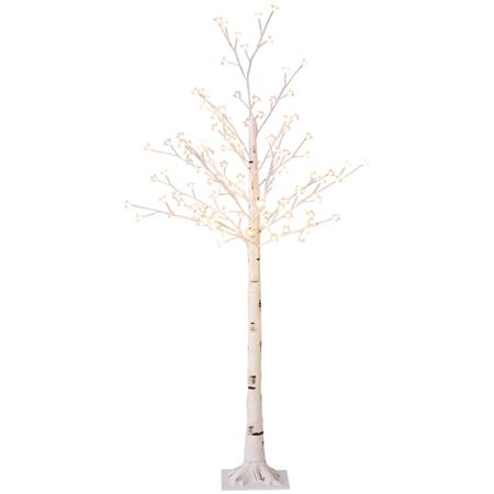 Stehlampe BOREA, Baumförmiges Design mit 10 Ästen für den Innen- und Außenbereich, 150cm hoch, Weiß