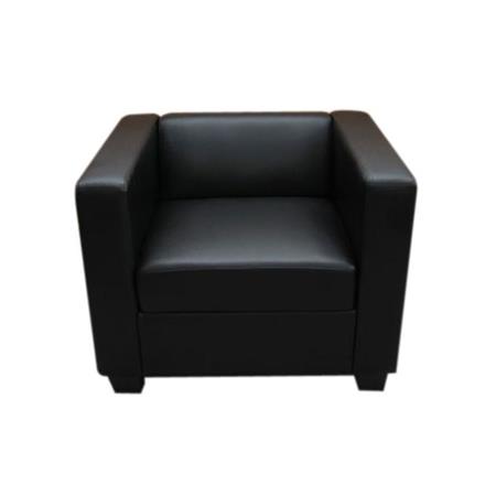 Sessel BASEL, 1 Sitzer, Elegantes Design, großer Komfort, Kunstleder, Farbe Schwarz