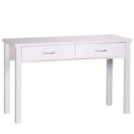 Schreibtisch BERKLEY, zwei geräumige Schubladen, zeitloses Design, Abmessungen 120 x 50 cm, Farbe Weiß