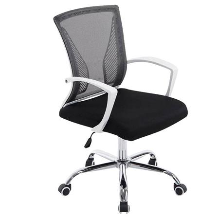 Bürostuhl CUBA, Metallgestell, atmungsaktiver Netzbezug, Farbe Schwarz