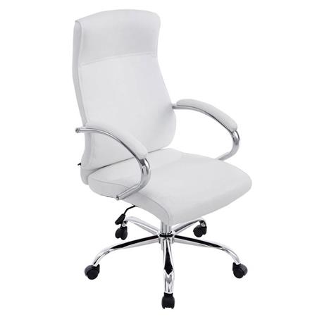 Chefsessel ZURIGO, XXL, dicke Polsterung und Kunstlederbezug, Farbe Weiß