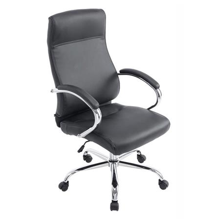 Chefsessel ZURIGO, XXL, dicke Polsterung und Kunstlederbezug, Farbe Schwarz
