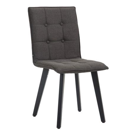 Besucherstuhl ERNY, schwarze Stuhlbeine, Stoffbezug, Farbe Grau