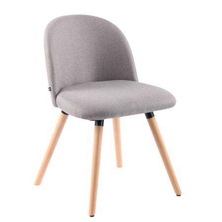 Besucherstuhl MINA, trendiges Design, Buchenholz, Farbe Grau