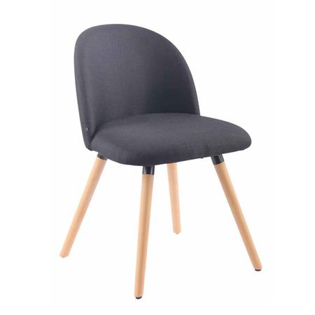 Besucherstuhl MINA, trendiges Design, Buchenholz, Farbe Schwarz