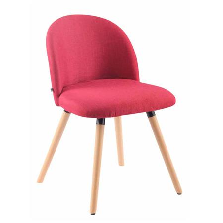 Besucherstuhl MINA, trendiges Design, Buchenholz, Farbe Rot