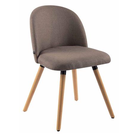 Besucherstuhl MINA, trendiges Design, Buchenholz, Farbe Graubraun