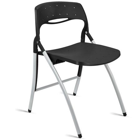 Besucherstuhl FILA, klappbar und sehr praktisch, Stahlstruktur, Farbe Schwarz