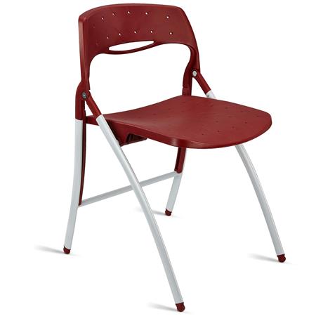 Besucherstuhl FILA, klappbar und sehr praktisch, Stahlstruktur, Farbe Burgund