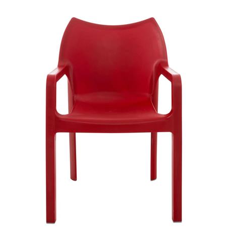 Besucherstuhl SAMOS, modernes Design, Stapelbar, Farbe Rot