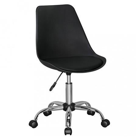 Bürodrehstuhl PACIFIC, modernes Design, höhenverstellbar, Metallfußkreuz, Farbe Schwarz