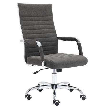 Bürostuhl BERLIN STOFF, elegantes Design, sehr bequem, Farbe Dunkelgrau