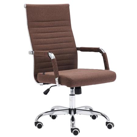 Bürostuhl BERLIN STOFF, elegantes Design, sehr bequem, Farbe Braun