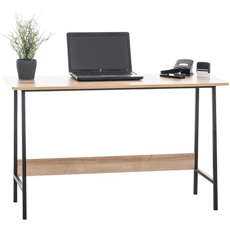 Schreibtisch MINT, 120x45x71 cm, im Industriedesign, Metall und Holz, Farbe Eiche