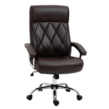 Chefsessel BENITO, komfortabel gepolstert, elegantes Design, Kunstleder, Farbe Braun