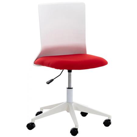 Bürostuhl TURY STOFF, schlichtes modernes Design, Farbe Rot