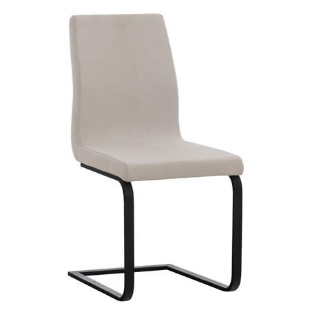 Besucherstuhl ELARA mit Stoffbezug im zeitlosen Design, Farbe Weiß