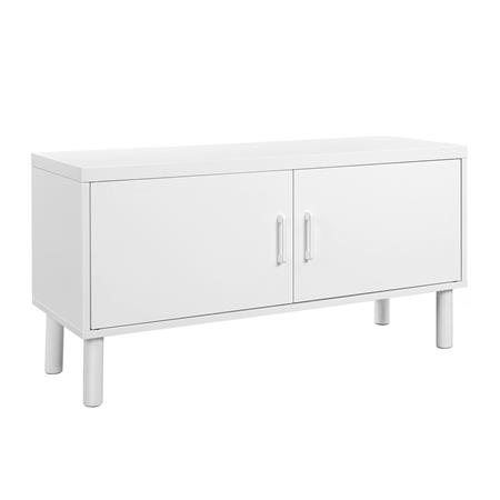 Büroschrank IBRAM, zwei Türen, 100 x 35 x 38 cm, weißes Holz
