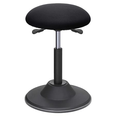 Arbeitshocker PONY, drehbar, gepolsterter Sitz, Stoff schwarz