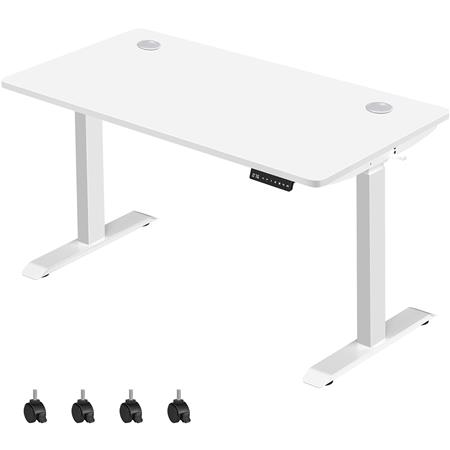Computertisch MAKALU, 60 x 120 x (71-117) cm, höhenverstellbar, modern und praktisch, Weiß