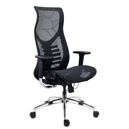 Ergonomischer Bürostuhl VICTUS, Exklusives Design, Tiefenverstellbarer Sitz, Farbe Schwarz