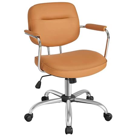 Bürostuhl CLASSIC, kompakt und vielseitig, Leder, Farbe Hellbraun