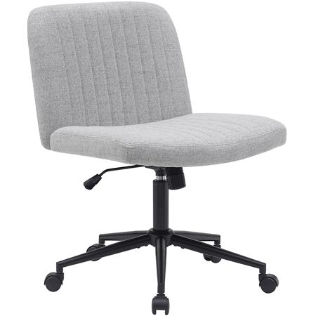 Bürostuhl SONNY, modernes Design, gepolstert, Stoff Hellgrau