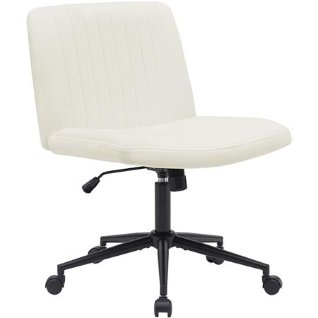 Bürostuhl SONNY, modernes Design, gepolstert, Samt, Farbe Creme 
