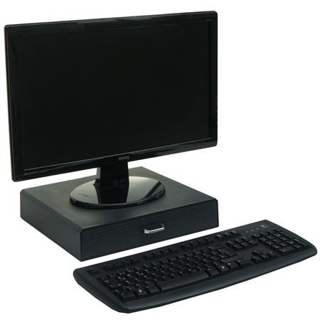 Monitorständer EON, 34x31x7cm, mit Schublade, Farbe Schwarz